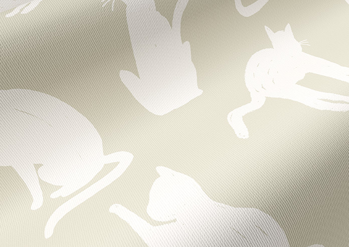 Curious Cats, Cream - Twist&Fit Roller Blind - Image 4